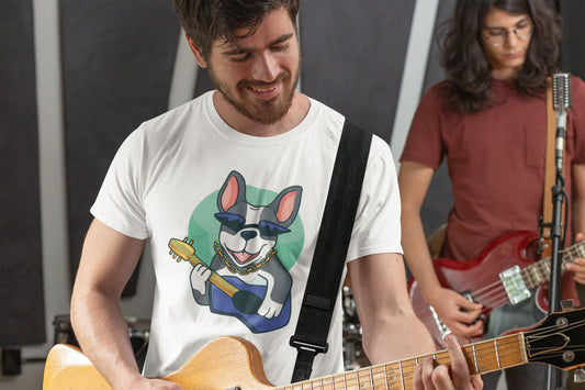 Tee-Shirt Homme " Bull Guitariste "