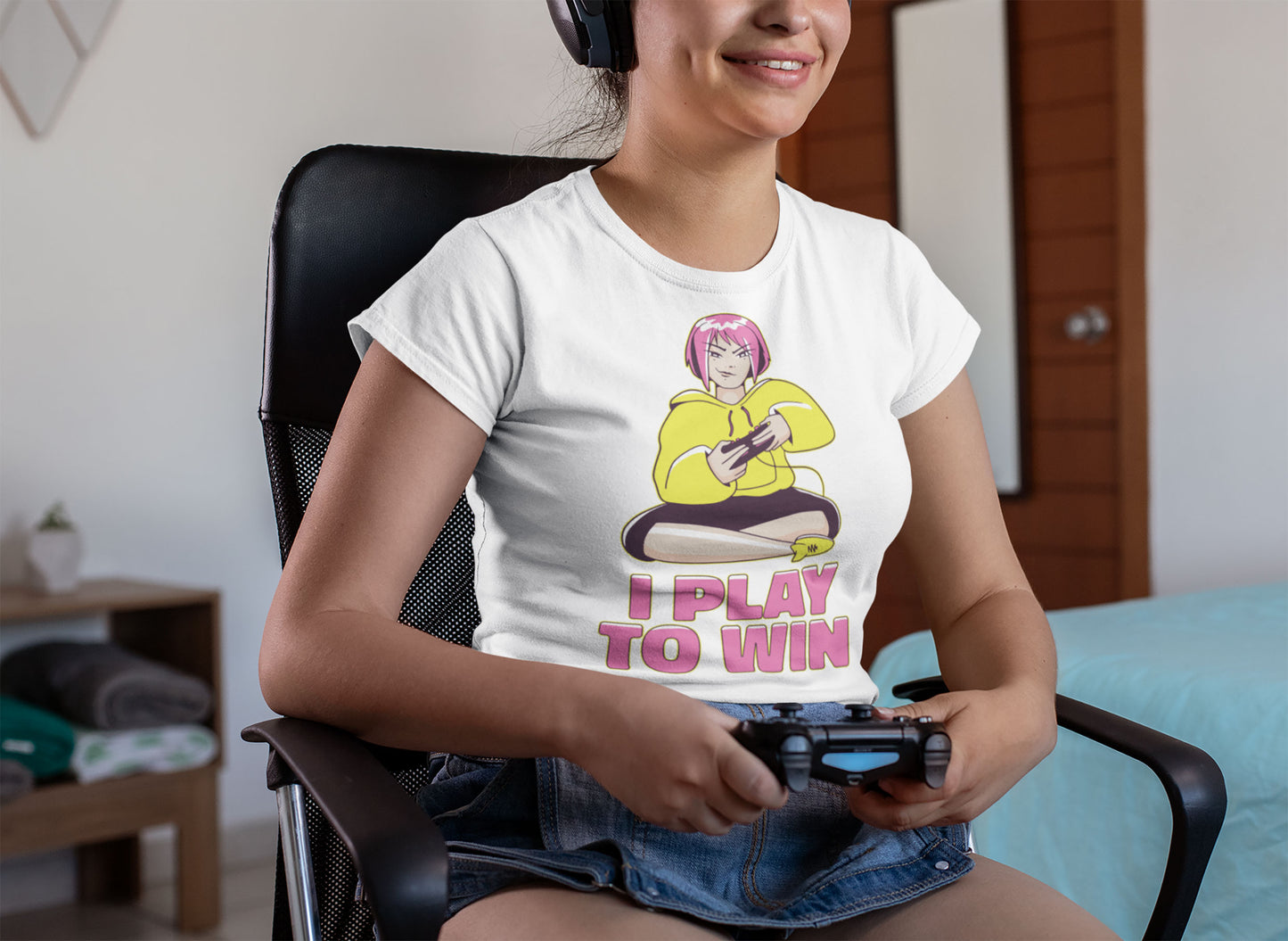 Tee-Shirt Femme " Tee-Shirt Femme Animé I Play To Win "