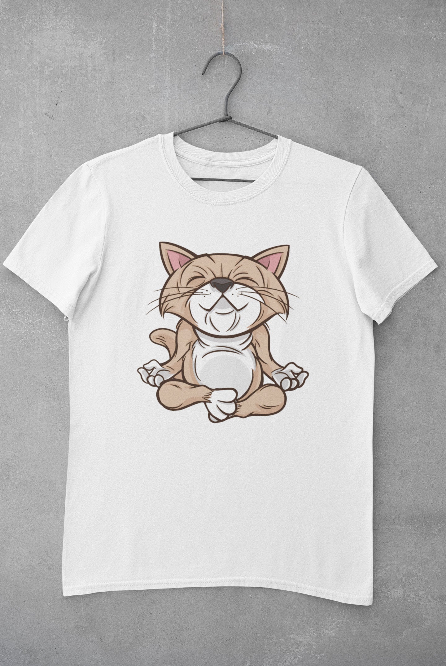 Tee-Shirt Homme " Chat Méditation Animé "