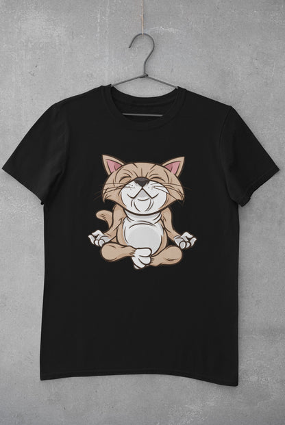 Tee-Shirt Homme " Chat Méditation Animé "