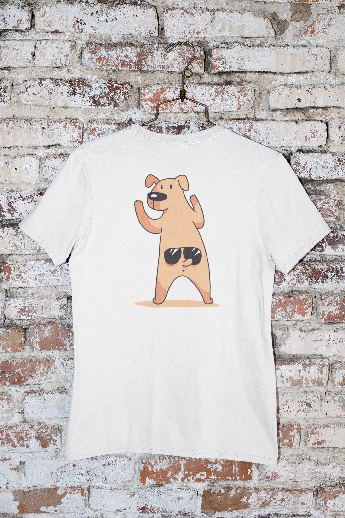 Tee-Shirt Homme " Chien Au Mur "