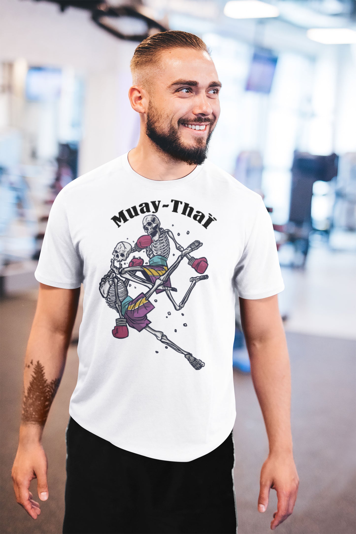 Tee-Shirt Homme " Muay-Thai Squelettes "