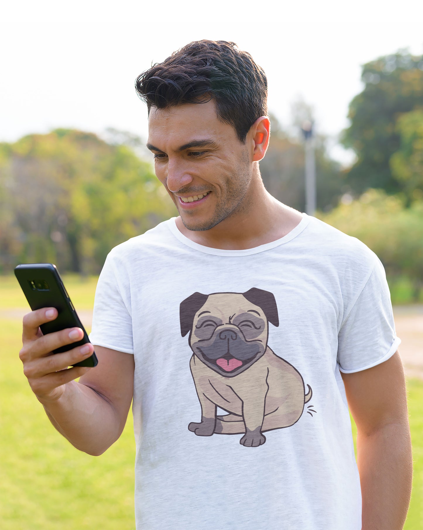 Tee-Shirt Homme " Petit Bulldog "