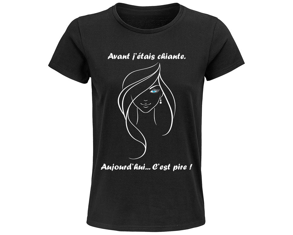 Tee-Shirt Femme "Avant J'étais Chiante"