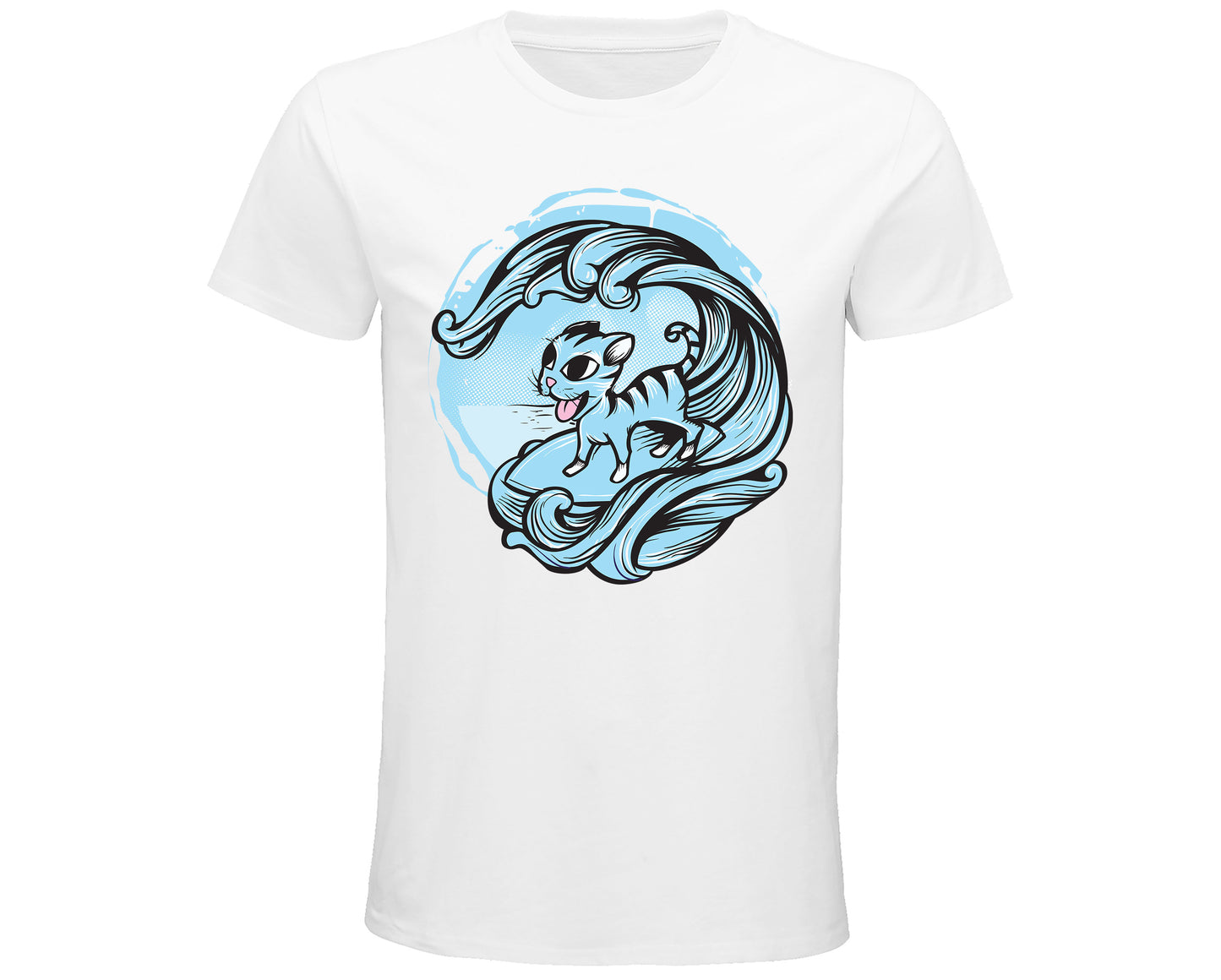 Tee-Shirt HOMME et FEMME " Chaton Surf "