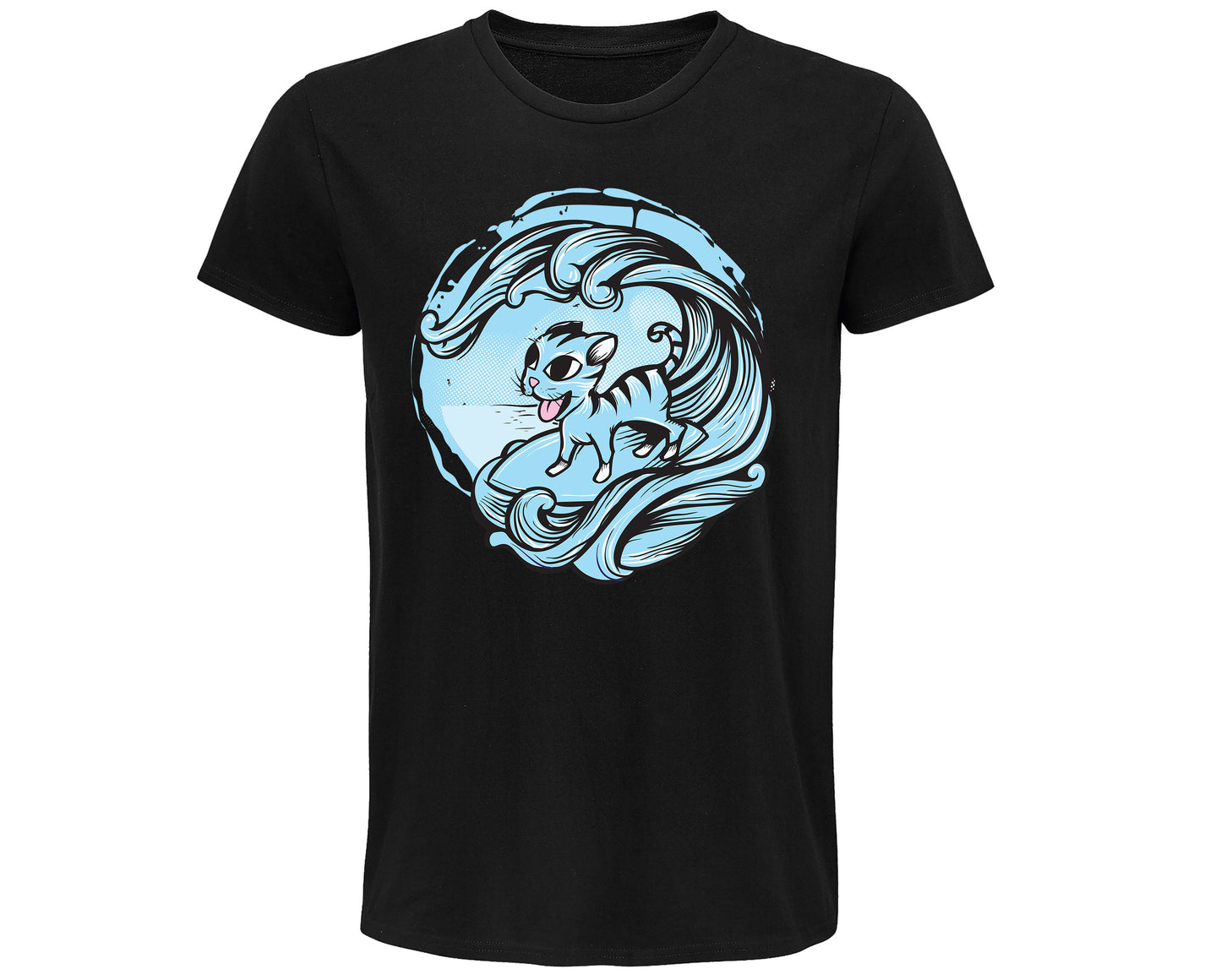 Tee-Shirt HOMME et FEMME " Chaton Surf "