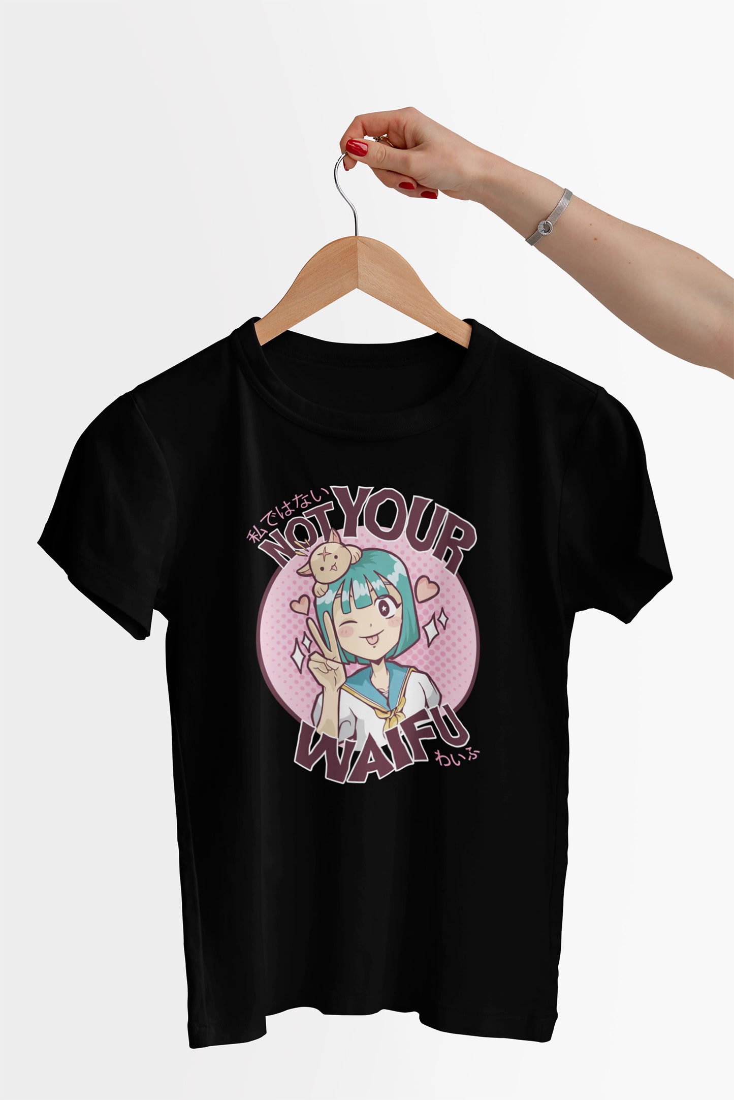 Tee-Shirt Fille Manga " Not Your Waifu "